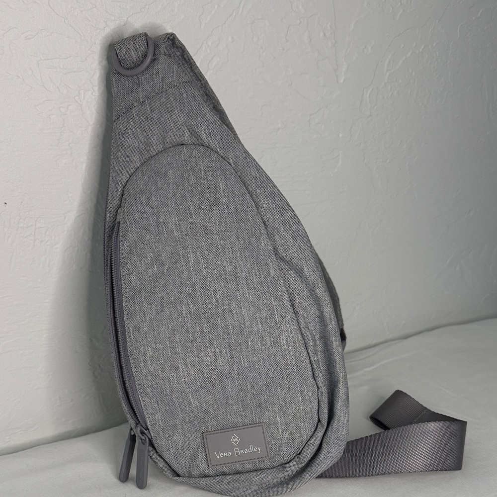 Vera Bradley Sling Bag Grey adjustable straps